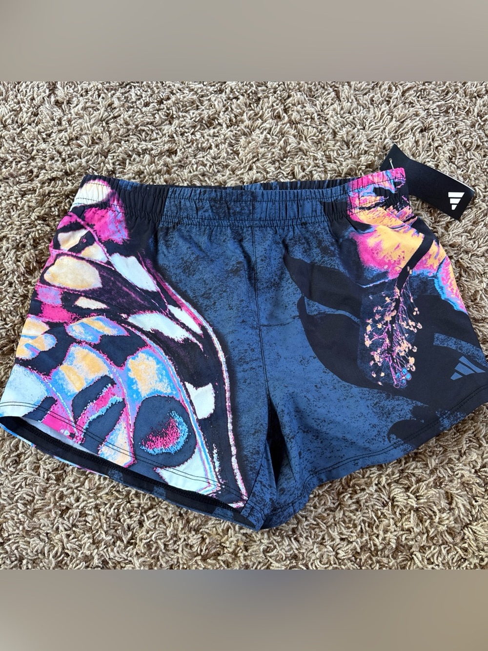 Adidas Girls Running/Gym Shorts Comfy, Multicolor, Inner Liner Size XL 16